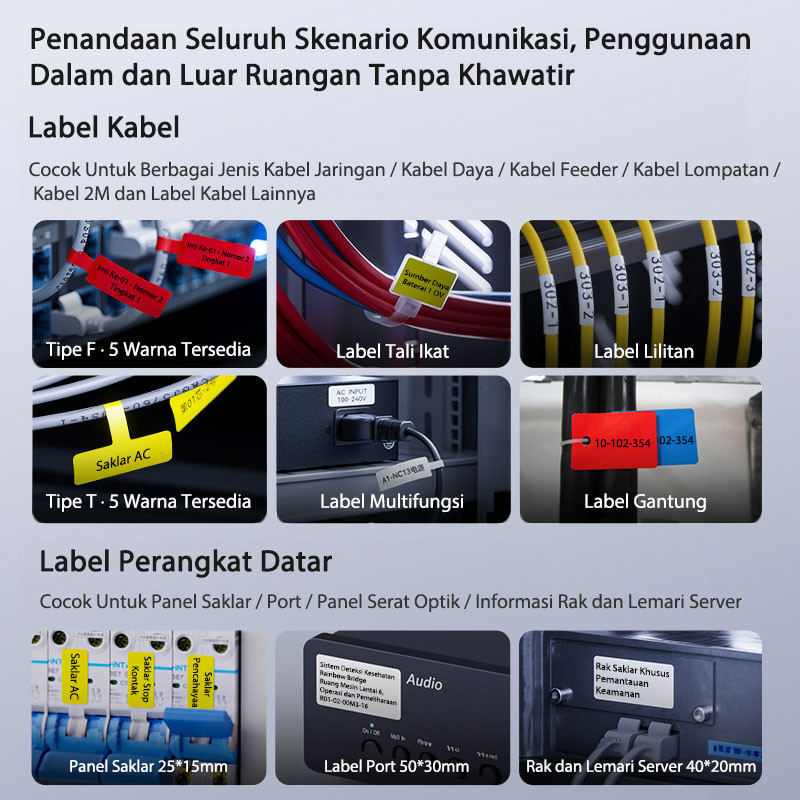 READY NIIMBOT M2 Printer Label Kabel Kantor, Printer Label Klasifikasi Jaringan Komunikasi/Serat Opt