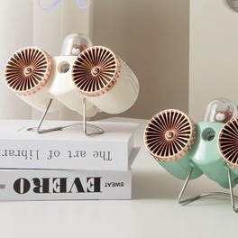 Nano Spray Dengan 2 Kipas Pendingin Penyegar udara Portabel Mini Spray Dual Fan Rechargeable