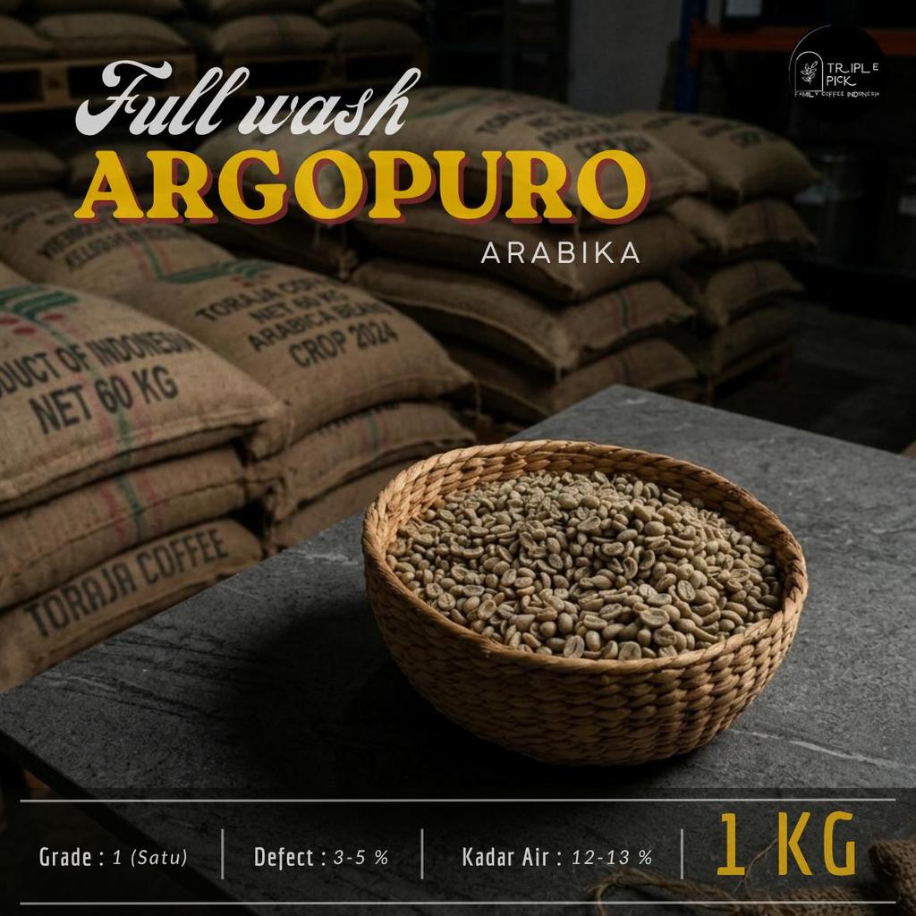 Green bean / Biji kopi Arabika ARGOPURO - dryhull TERMURAH