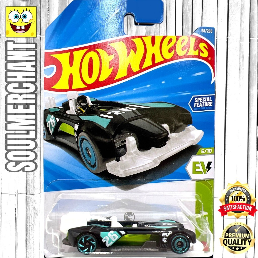 Hot Wheels Treasure Hunt Electro Silhouette Hitam Diecast Mobil Balap Fantasy