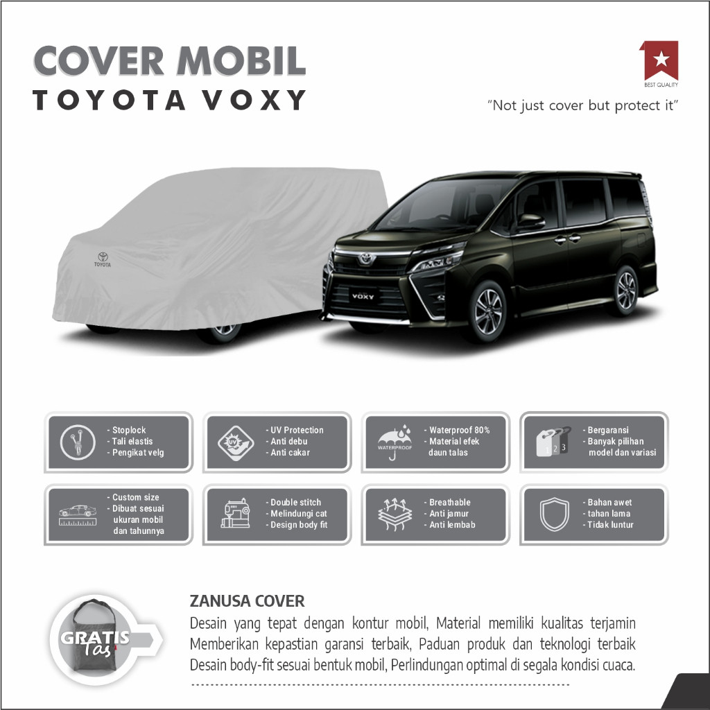 BODY COVER  MOBIL TOYOTA VOXY, SELIMUT MOBIL TOYOTA VOXY, SARUNG MOBIL TOYOTA VOXY
