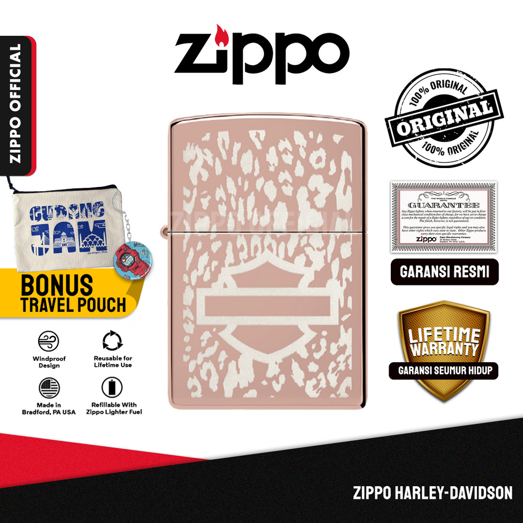 Zippo Harley-Davidson 46217 | Garansi Lifetime | Original USA