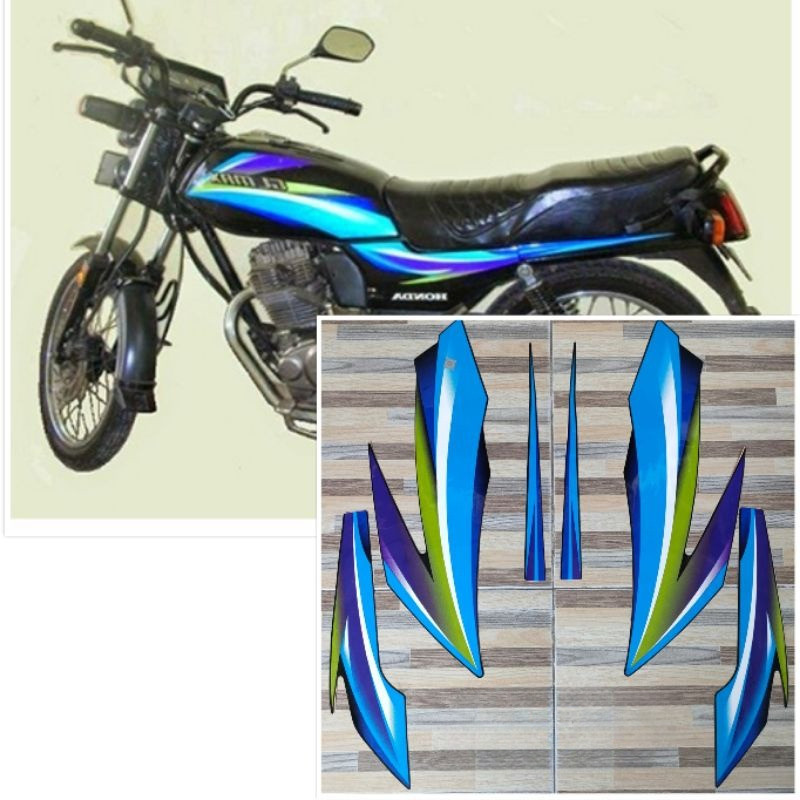 striping original Honda GL Max Hitam biru tahun 2004