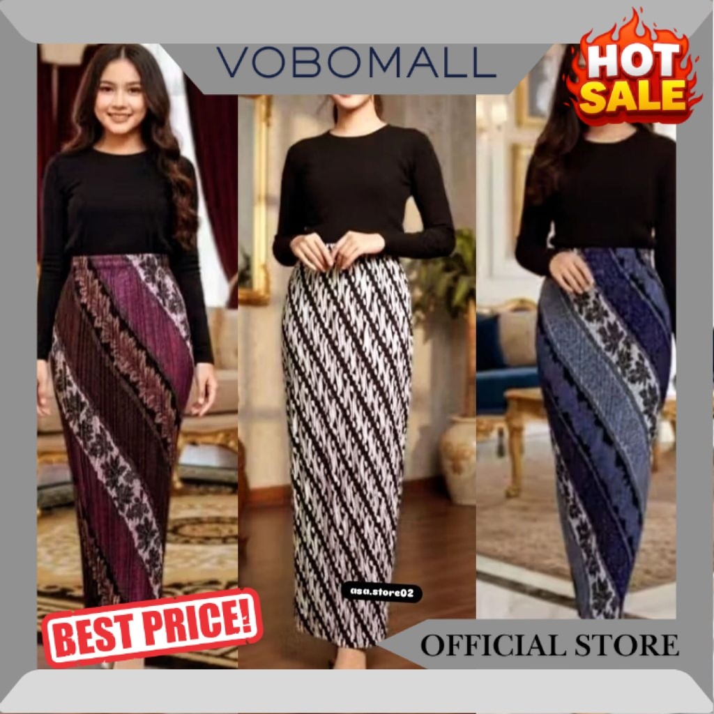 Rok Plisket Batik Kebaya/Rok Wiru/Rok Instan JM