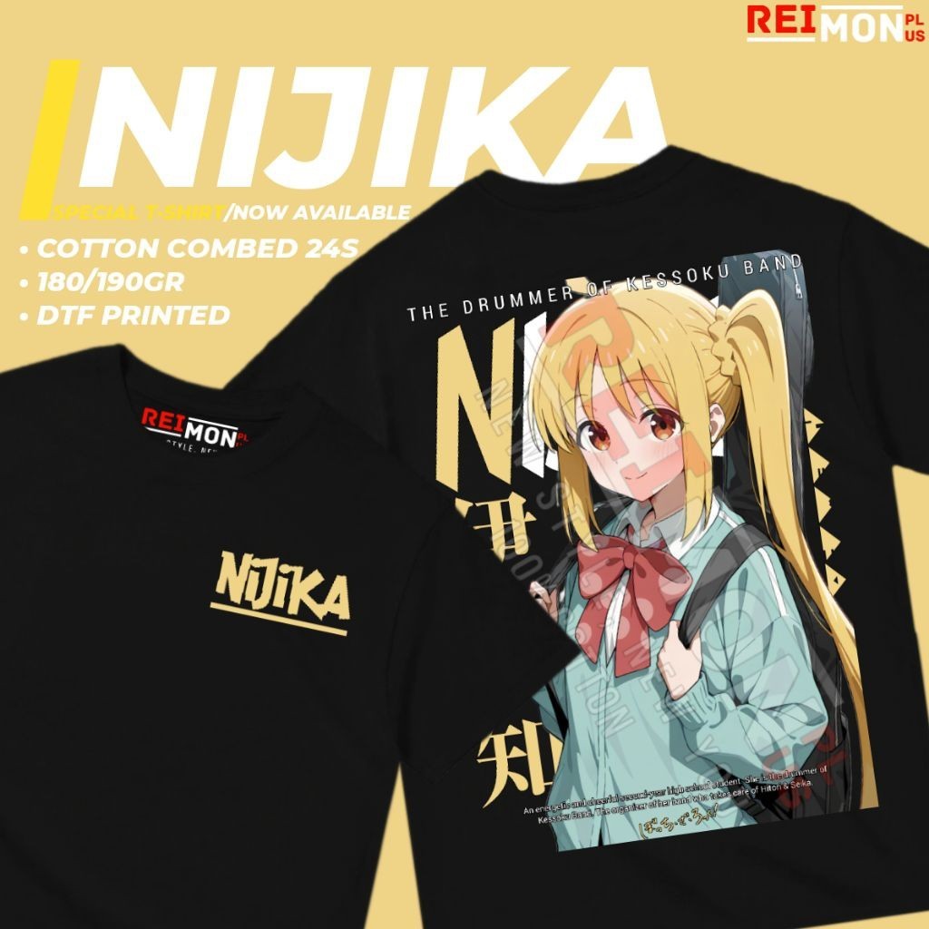 Kaos Baju Anime Ichiji Nijika Bocchi The Rock