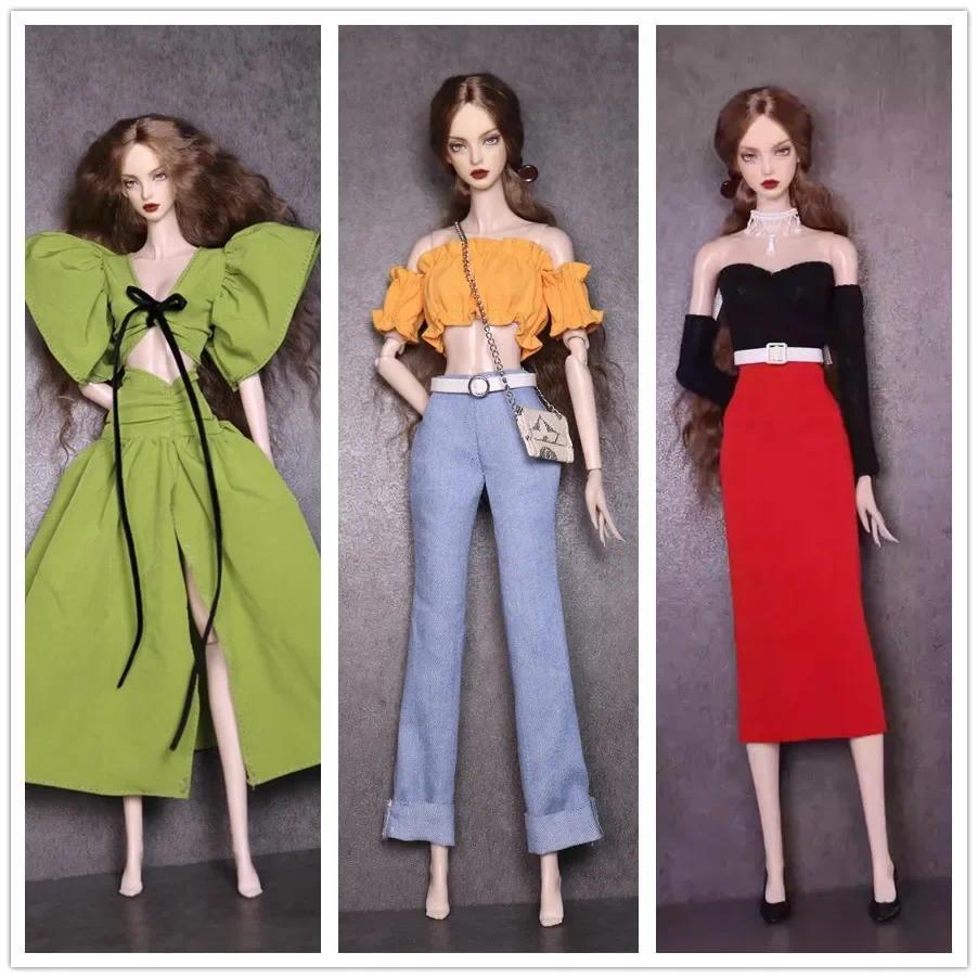 1/6 doll clothing set / top jeans pant skirt dress sock shoes / doll accessories outfit for 30cm xin