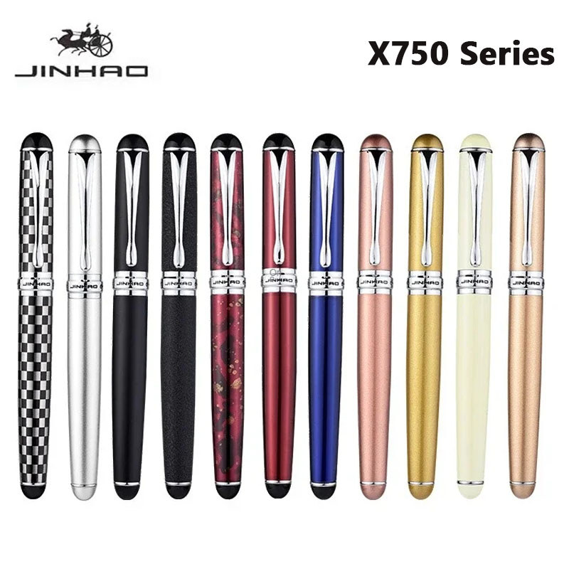Jinhao X750 Fountain Pen Luxury Elegant Pens Medium Oblique Type Iraurita Nib Writing Pen Stationery