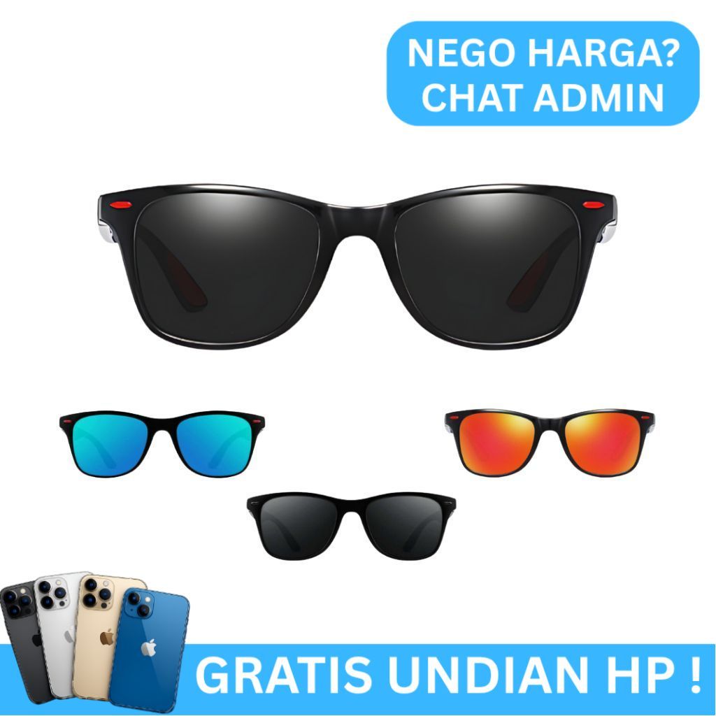 (MB) Kacamata Hitam Pria Laki-laki Kacamata Matahari, Kacamata Keren Gaya