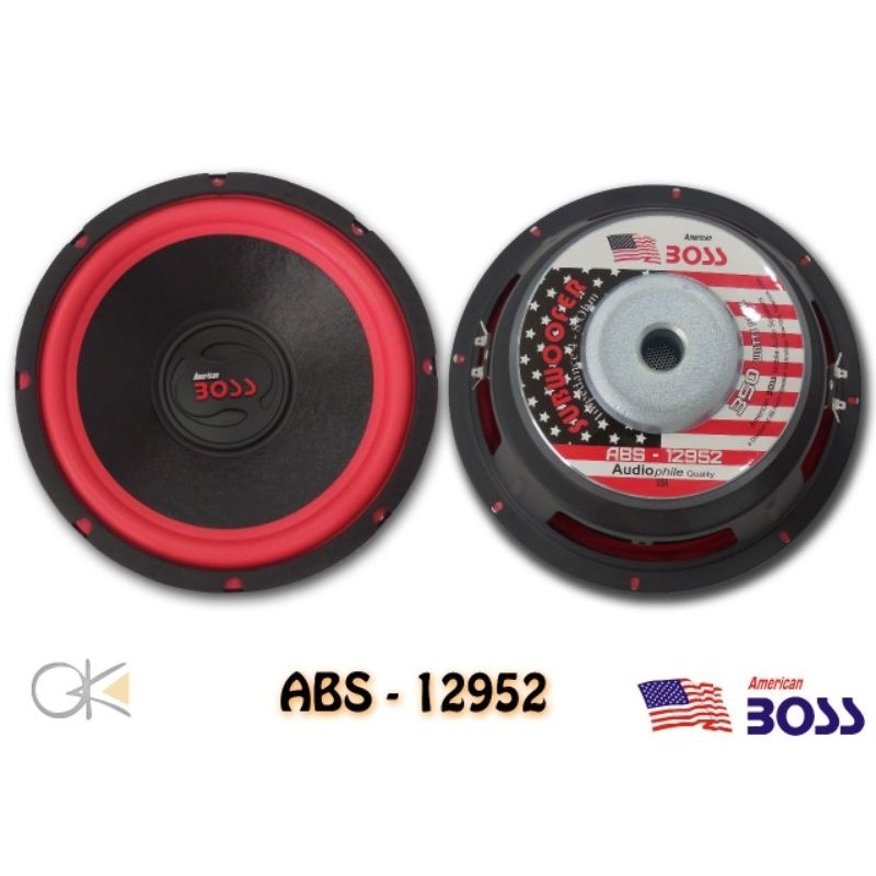 Subwoofer American Boss 12" 350Watt Merah