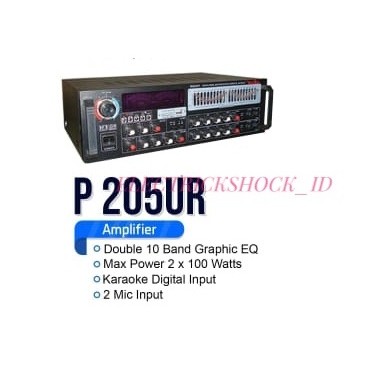 promo power ampli bluetooth dat p205ur amplifier mixer p 205ur