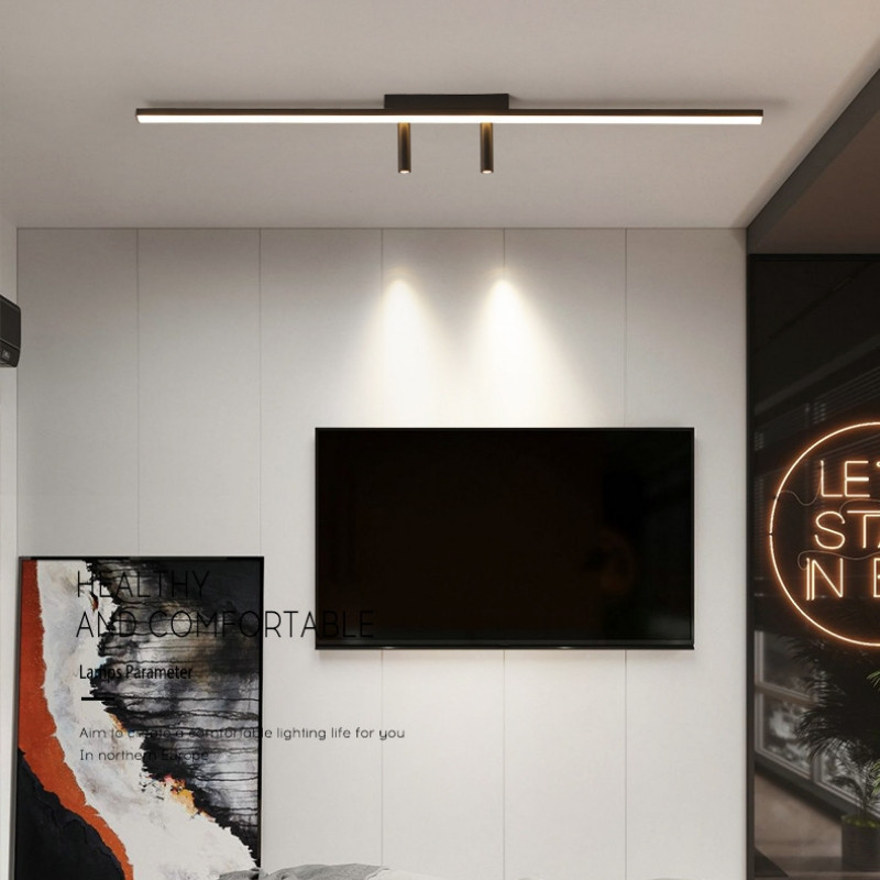 Lampu Plafon Minimalis Lampu Koridor Lorong Toko Pakaian Lampu Hias Strip Panjang dengan Lampu Sorot