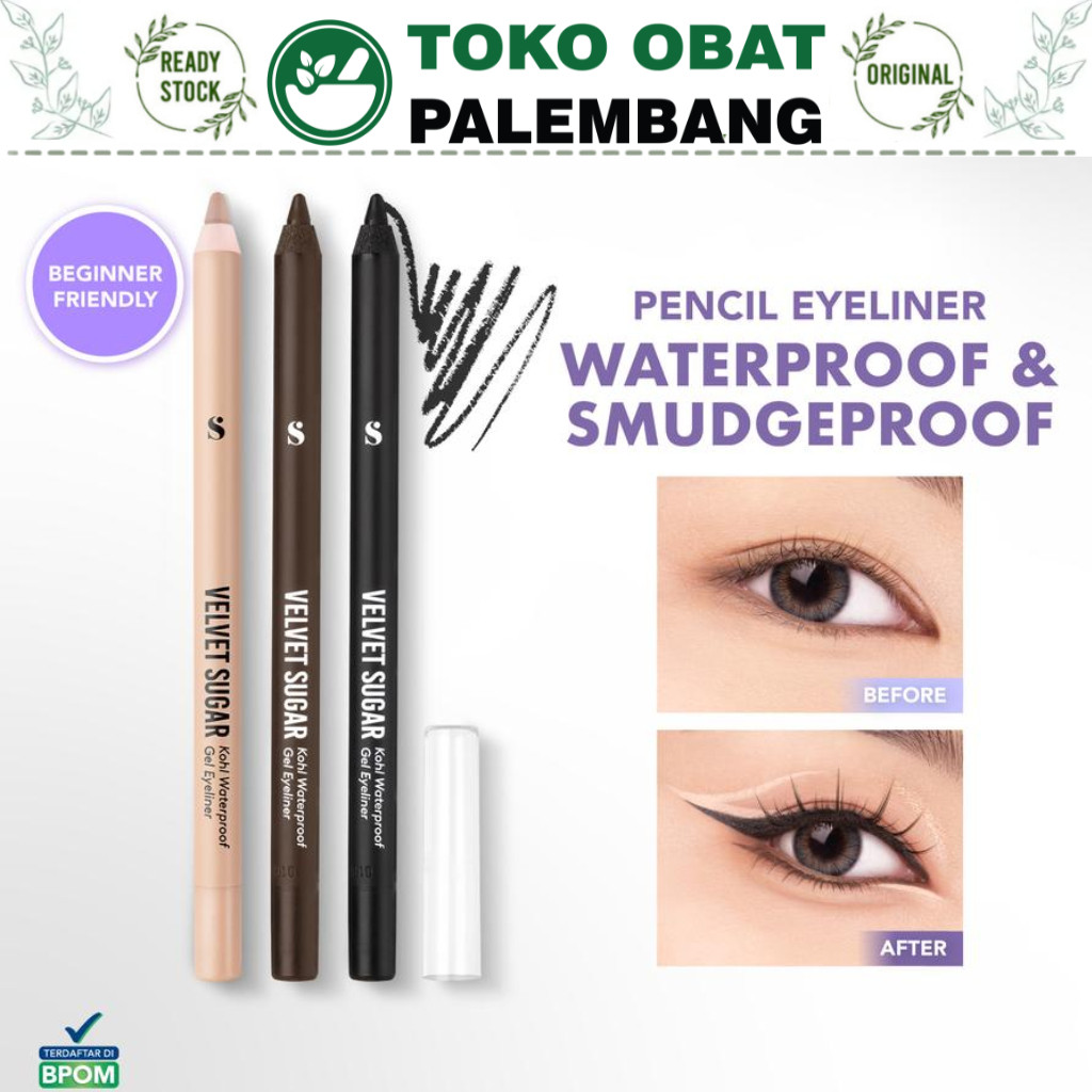 SOMETHINC VELVET SUGAR KOHL WATERPROOF GEL EYELINER CELAK PENSIL LINER MATA EYE LINER
