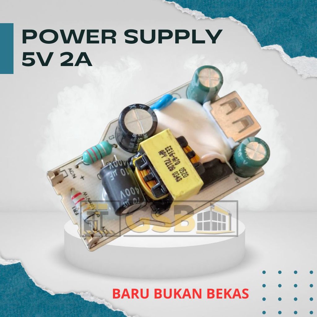 Mesin Adaptor 5V 2A Modul Charger Speaker Bluetooth Lampu USB DIY Casan