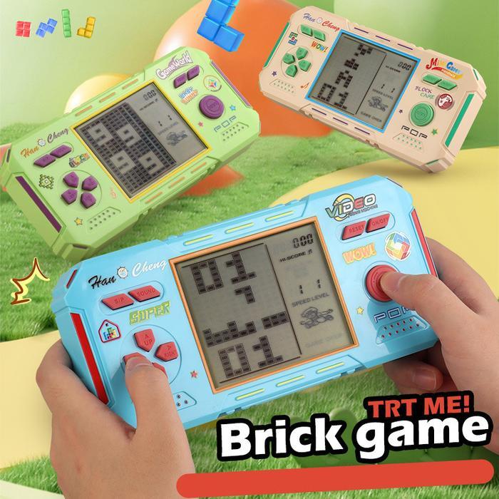 Game Retro Brick Portable 9999 in 1 Konsol Mini Tetris Classic Game Mesin Game Jadul LCD Mainan Elek