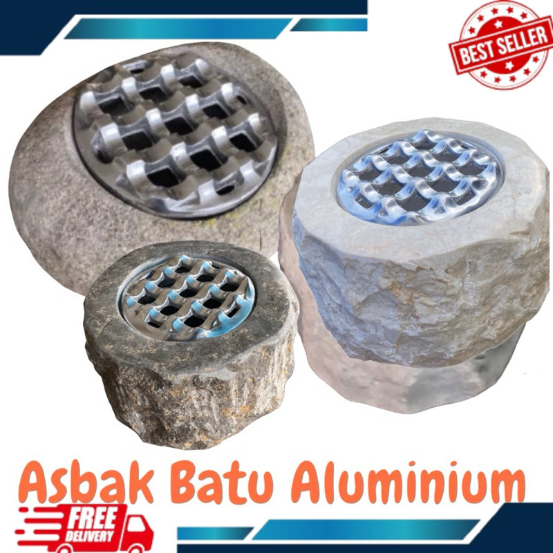 Asbak Batu Aluminium - Asbak Aluminium Batu - Asbak Besi - Asbak Batu Besi - Aluminum Ashtray - Ston