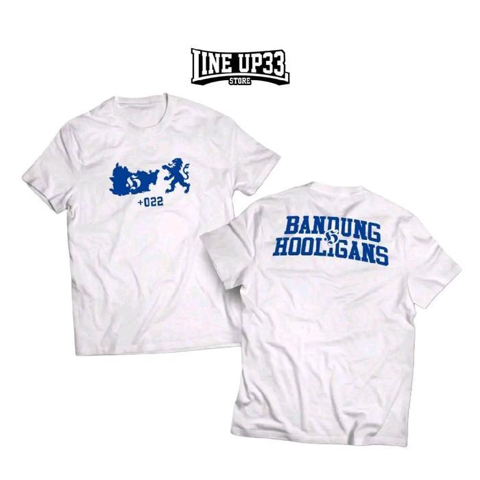 Kaos Suporter Bandung Hooligans / bobotoh /Persibbandung - PUTIH, M