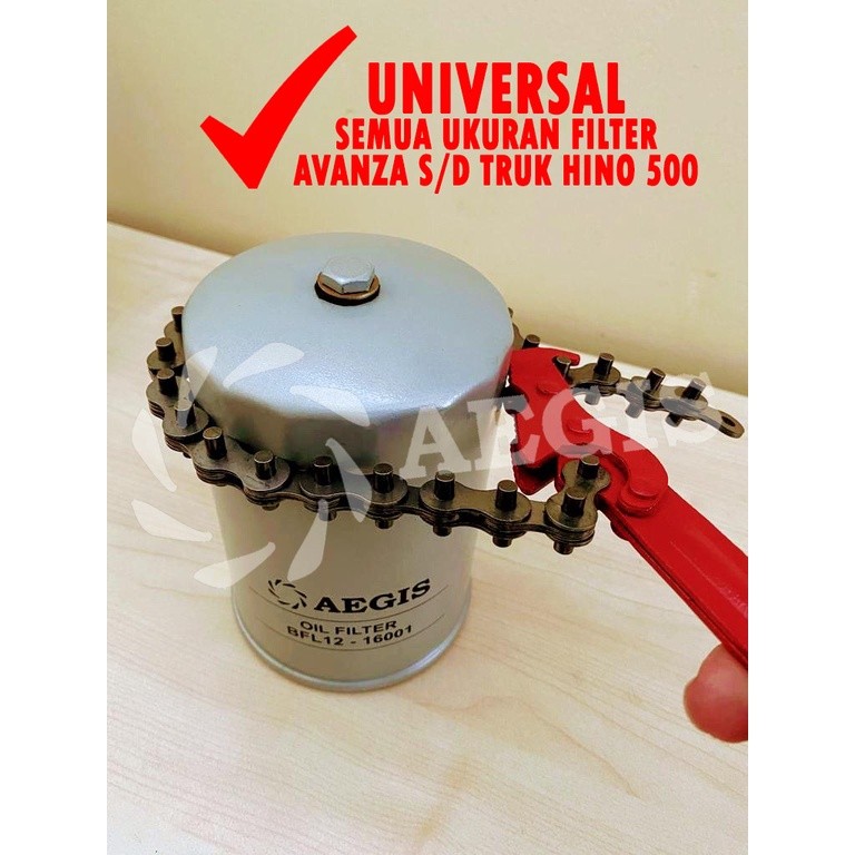 Promo Murah AEGIS Kunci Filter Oli Kunci Filter Solar Model Rantai Universal Terlaris