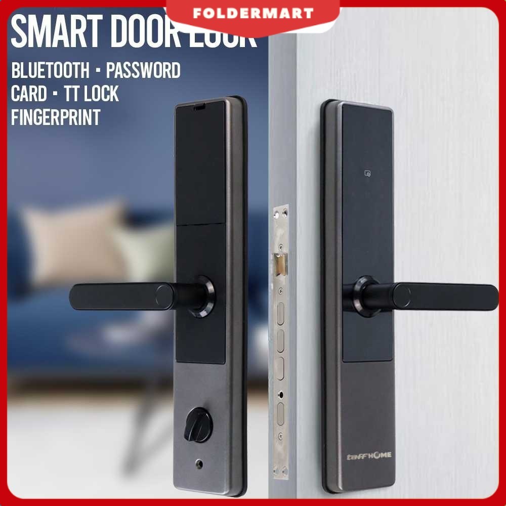 TAFFHOME Smart Door Lock Bluetooth Password Fingerprint Card TTLock - A3F
