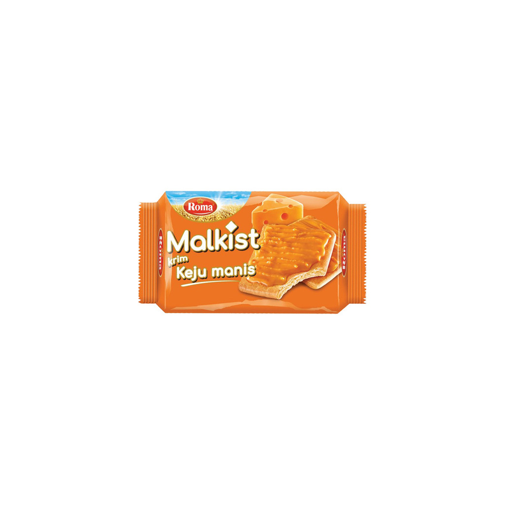 ROMA Malkist Keju Manis 90gr - Biskuit Crackers Renyah Gurih --