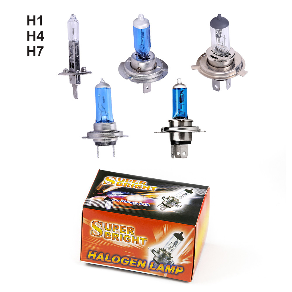 H7 H4 H1 Halogen Bulbs Lights 12V 55W 100W Fog Light Bulbs for Cars Auto Headlight Car Accessory 2PC