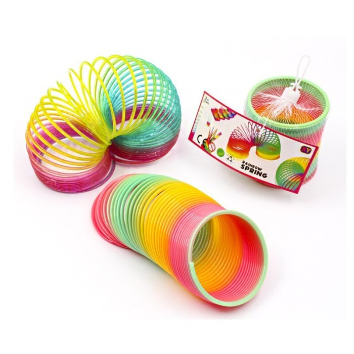 GROSIR Mainan Anak Per Pegas Spiral Rainbow Spring Big Size Slinky Toys Game