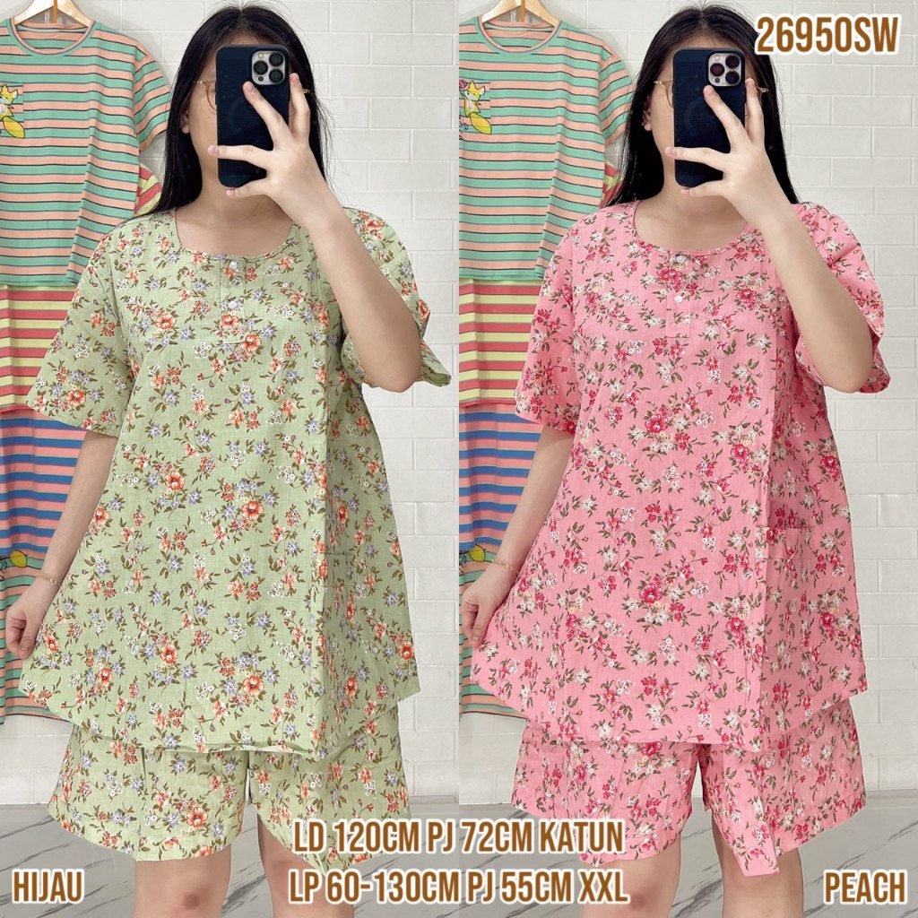 JUANXSHOP Baju Tidur Merlin HP XXL Jumbo Setelan Katun Motif karakter  - Bahan Katun Premium