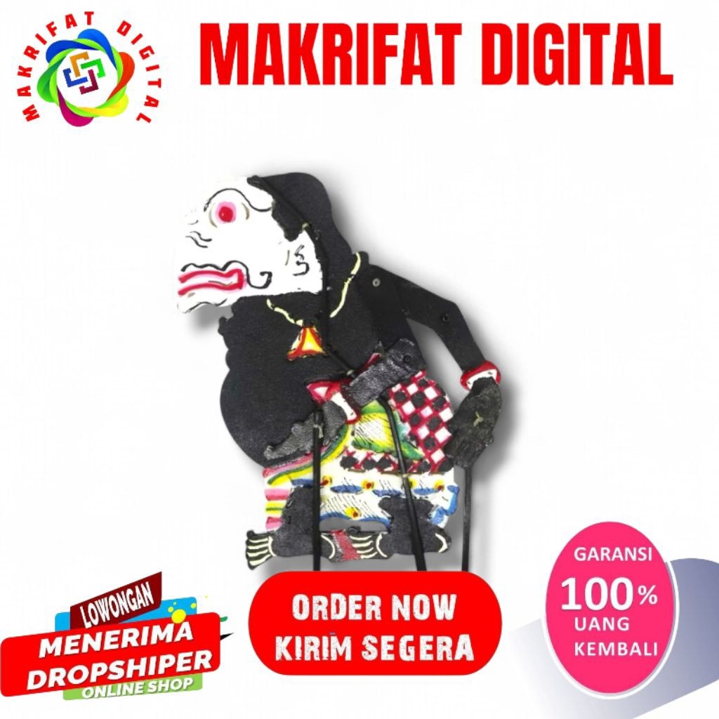 MAKRIFAT DIGITAL Wayang Kulit sapi Mainan Semar Badranaya Punokawan
