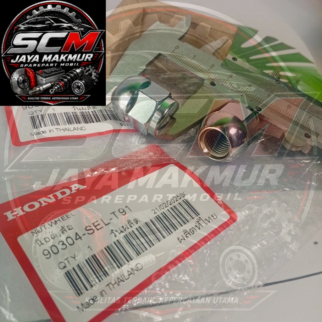 Mur Roda Nut Wheel Velg Kunci 19 ORI Honda 90304-SEL-T91 Honda Jazz Gd3 Ge8 Gk5 Brio City Gd8 Gm2