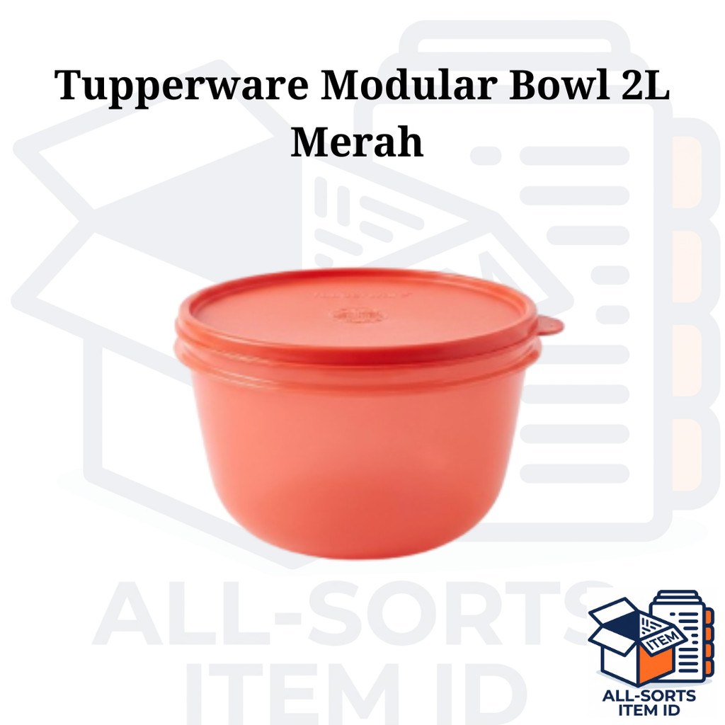 Tupperware Modular Bowl 2L Merah