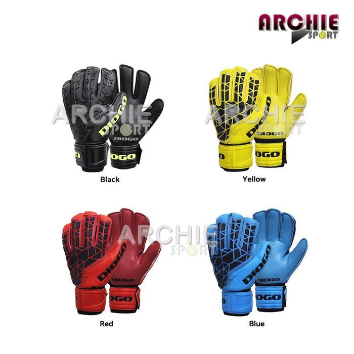 Sarung Tangan Kiper Tulang Dewasa GOMMA DIOGO GoalKeeper GK Gloves - Hitam, 8