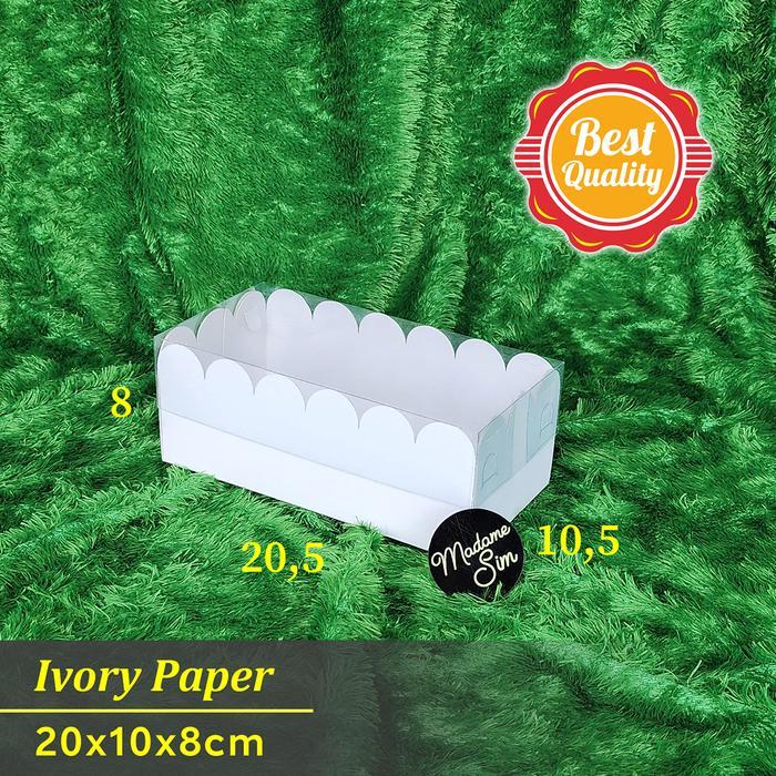 BOX MIKA PUTIH - DUS BOLU - KOTAK BROWNIES - KARDUS 20x10x8