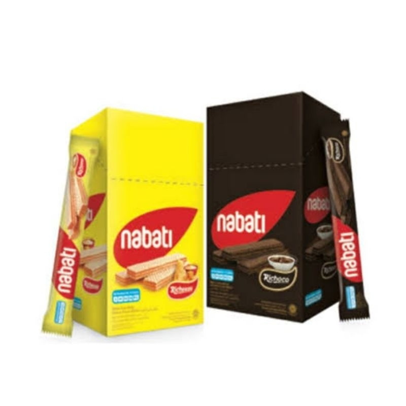 RICHEESE NABATI WAFER 5 GRAM ISI 24 PCS KEJU COKLAT CHEESE CHOCOLATE COKELAT DUS BOX 500 GRAM 5gram 