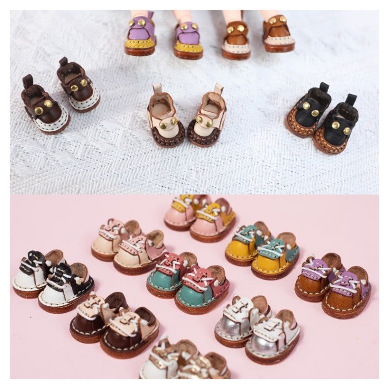 Ob11 Doll Shoes Fashion Casual Handmade Shoes Cowhide Shoes 1/12 Bjd Shoe Accessories Obitsu11, Gsc,