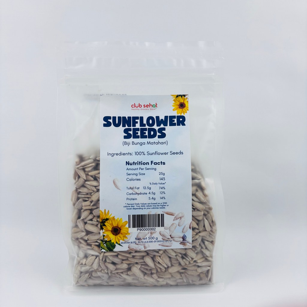 Club Sehat Sunflower Seeds Raw 500Gr Biji Bunga Matahari Mentah Club Sehat
