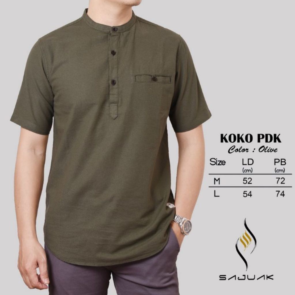 koko pendek/kemko pendek/koko agera/sajuak pakaian muslim/pria