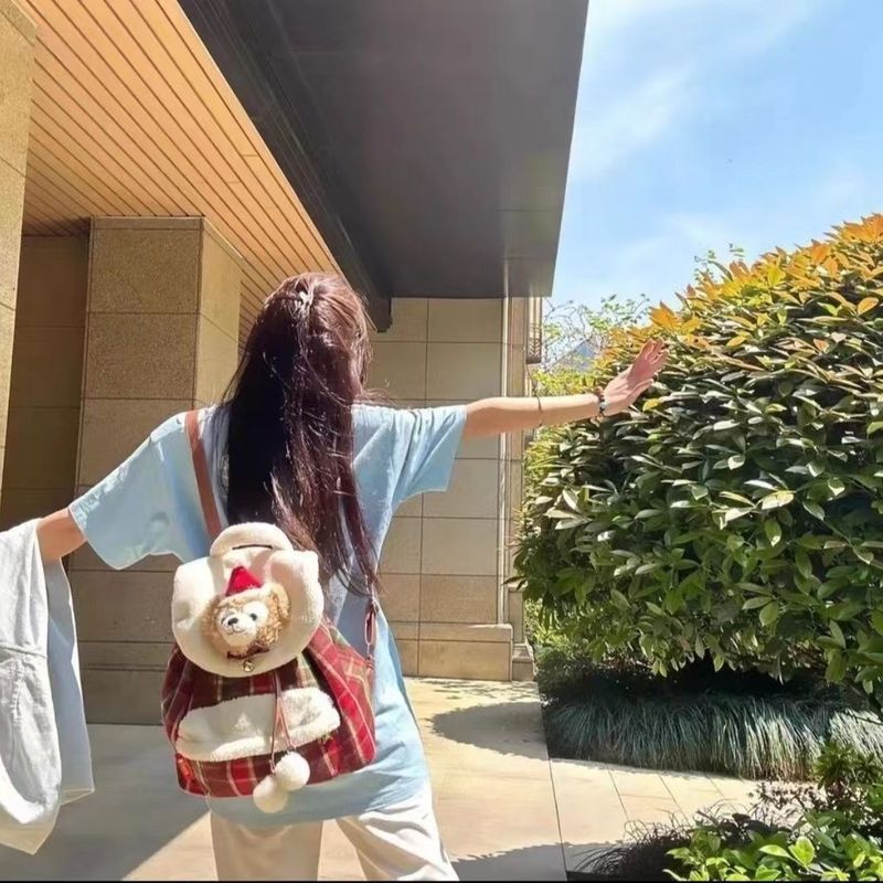 [Kotak misteri] Ransel Natal yang lucu ransel boneka untuk anakanak Duffy siswa Xiongni ransel