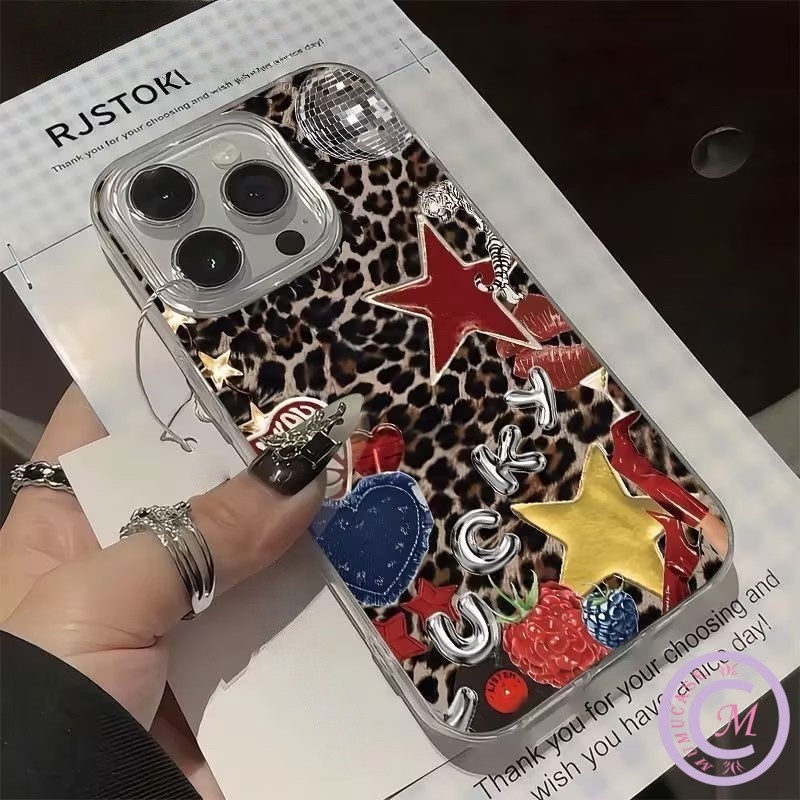 case OPPOrealme Casing ponsel Bintang Macan Tutul Kompatibel Untuk OPPOrealme 5/realme5S REALME8PRO 