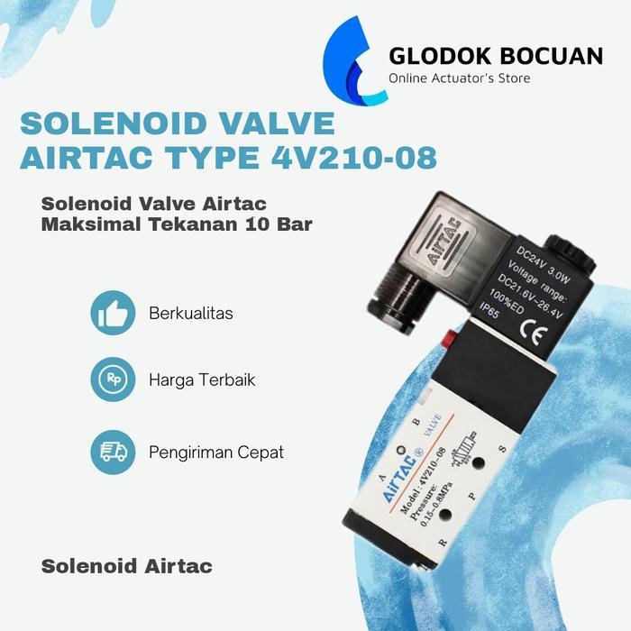 SOLENOID VALVE 4V210-08 4V 210-08 4V 210 08 AIRTAC SELENOID VALVE - AC 220