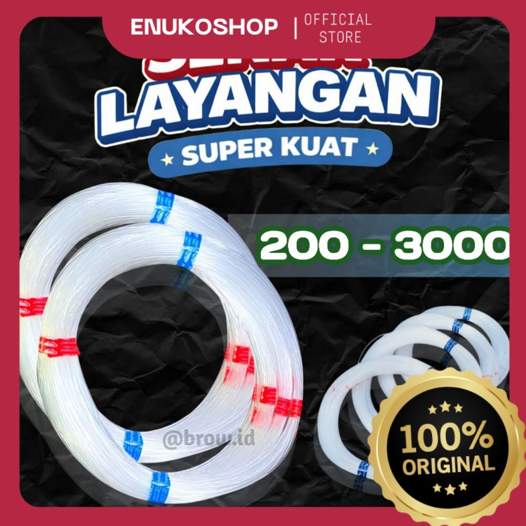 Senar Layangan Gapangan 200 - 3000 Cap Ikan Arwana / Kakap SL