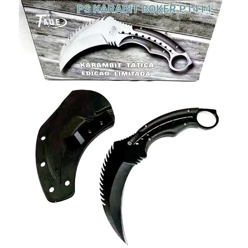 Pisau Taktis Survival PS Colombia P1332 Full Tang + Sarung Hardcase