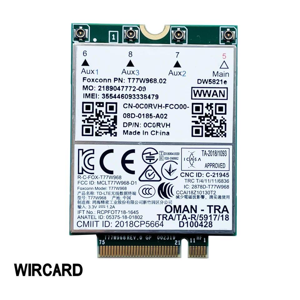 WIRCARD T77W968 DW5821e X20 LTE Cat16 1Gbps FDD-LTE TDD-LTE 4G Module For Dell 5420 5424 7424 7400 L