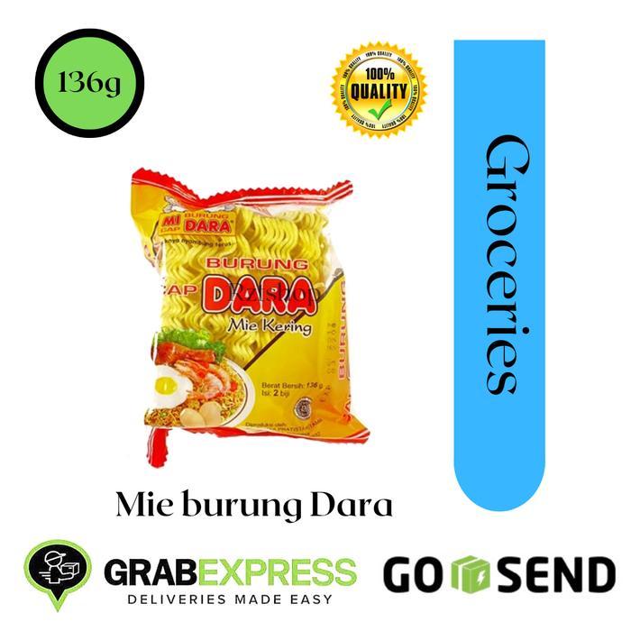 Mie Telur Kering Cap Burung dara bulat dan pipih - Mie bulat