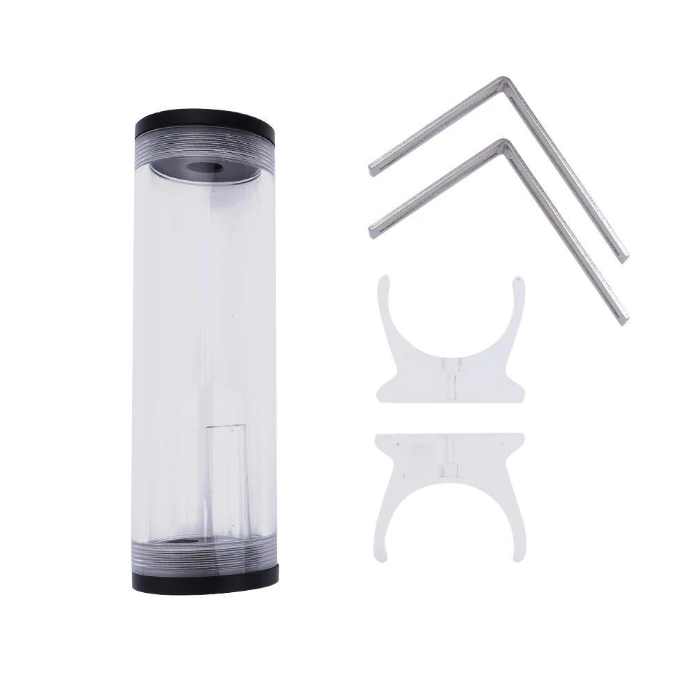 160x50mm Water Cooling Tank G1/4 PC Water Tank Reservoir Acrylic Cylinder Water Reservoir for Comput