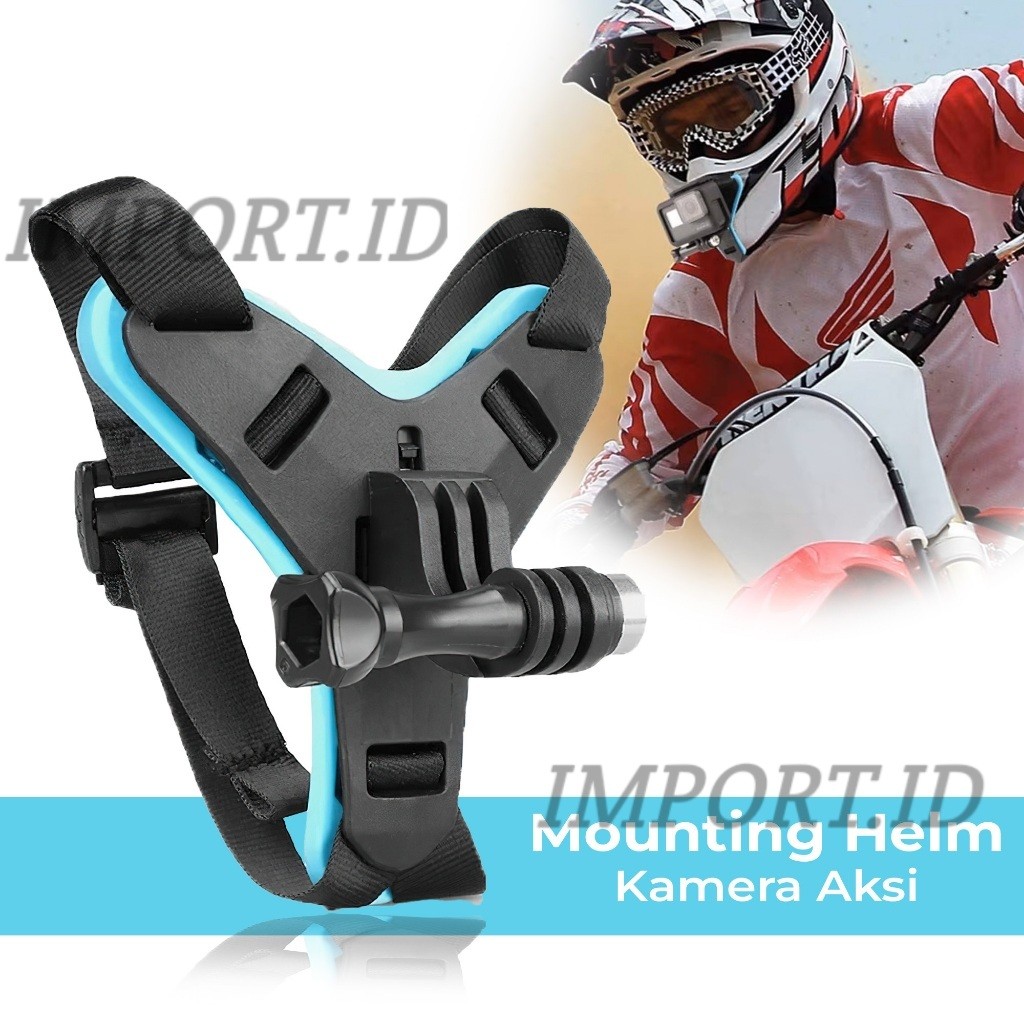 Mounting Helm Motor Holder Kamera Aksi Anti Slip Dudukan Mount Helm Kamera Aksi
