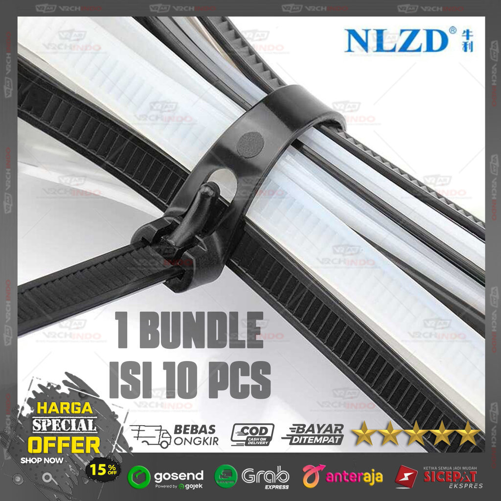 Ripet Kabel Tie Ties Zip Cable Organizer Reusable / Releasable 10 Pcs 