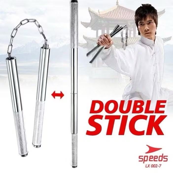 Ruyung / Double Stick SPEEDS - Tongkat Besi Stainless Steel Alat Bela Diri 002-7