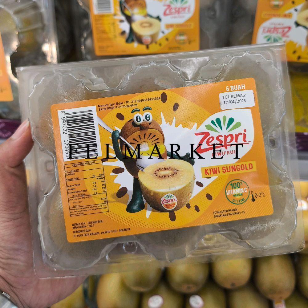 Buah Kiwi Gold Zespri Manis Isi 6 Pcs / Kowo Zespri Golden / Pack