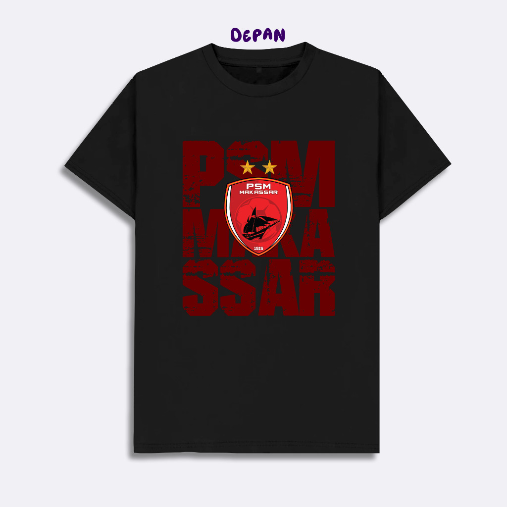 Kaos Bola Fans PSM Makassar Logo TShirt Loga PSM Makassar Kaos Distro