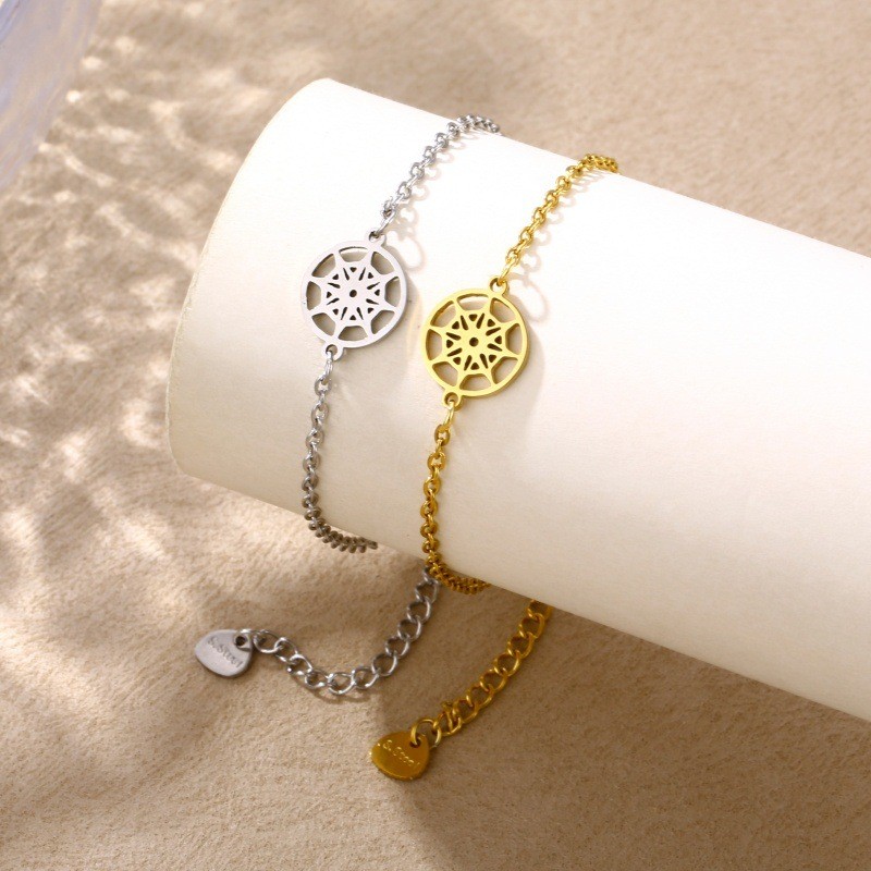 stainless steel compass astrolabe liontin gelang grosir