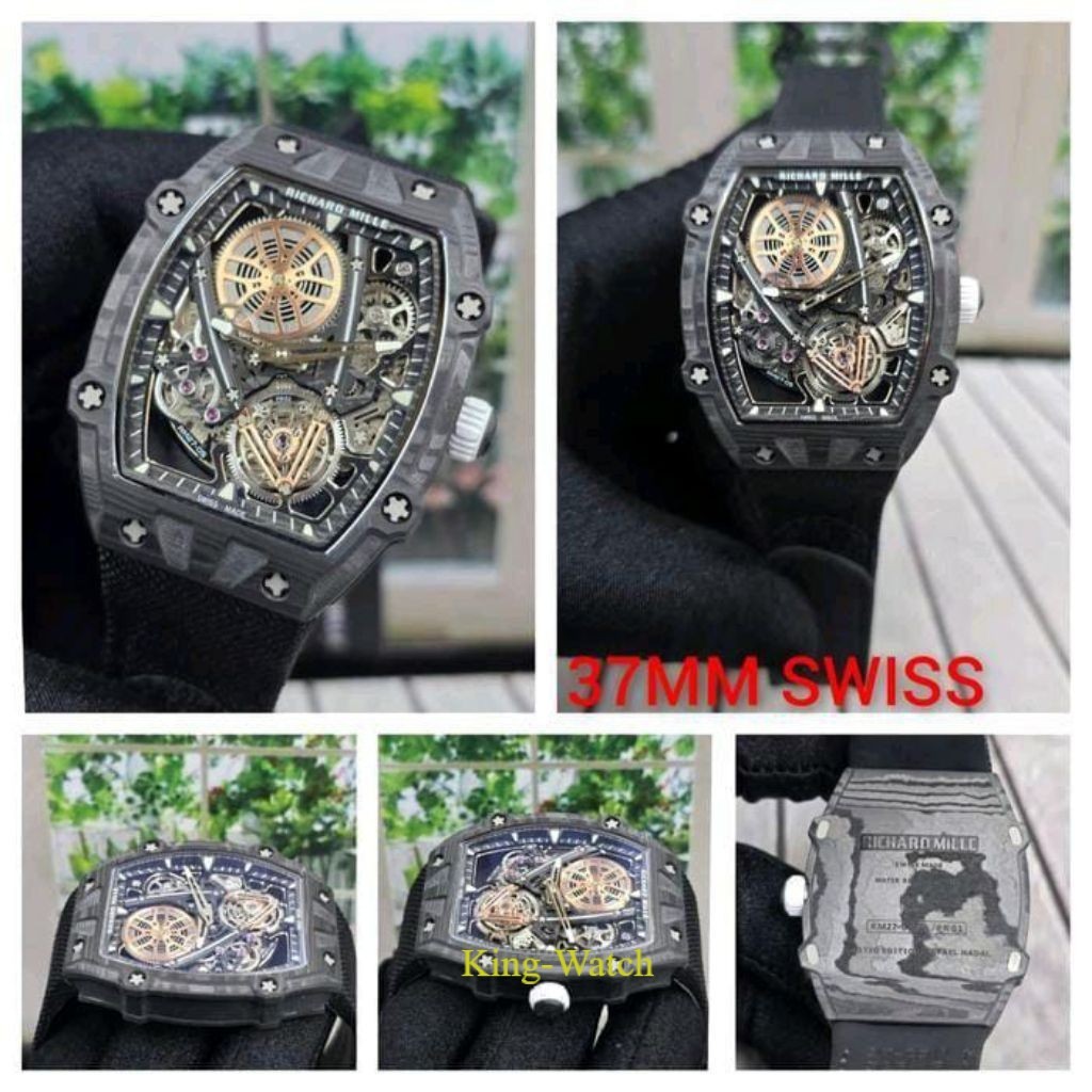 JAM TANGAN MEWAH PRIA RM 27-05 SWISS AUTOMATIC CLONE QUALITY BLACK DIAL